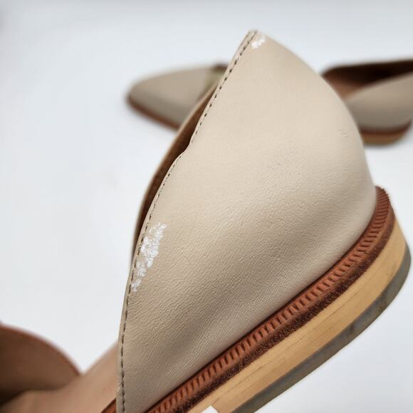 Fortress of Inca Paloma Point Toe Flats Cream Carmel Leather EU 38 US 8 - Picture 6 of 9